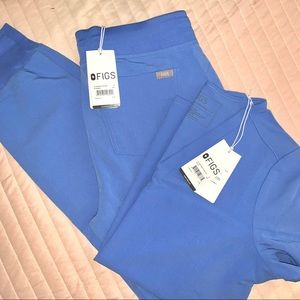 Figs Ceil Blue Scrub Set